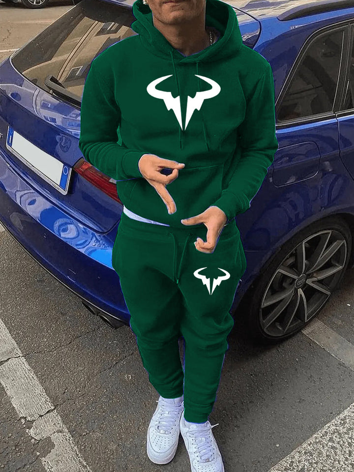 Herren stylisches Kapuzenanzug mit hochmodernem Logo Drune