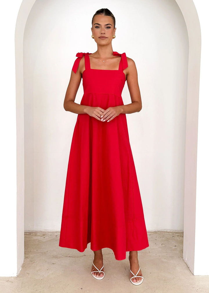 Damen maxikleid mit verstellbaren Trägern Drune