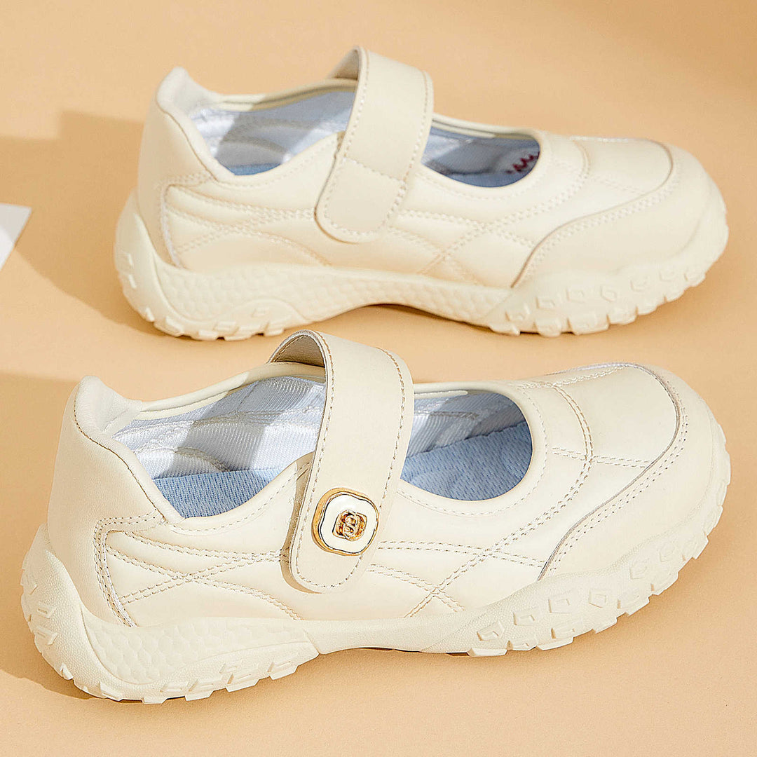 Damen nan sportive Mary-Jane Freizeitschuh mit verstellbarem Klettverschluss, gepolstertem Knöchelkragen und profiliertem Outdoor-Laufsohlen-System Drune