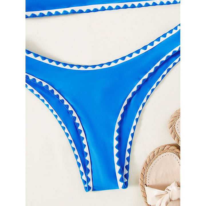 Damen Triangel-Bikini mit verspieltem Zickzack-Design Drune