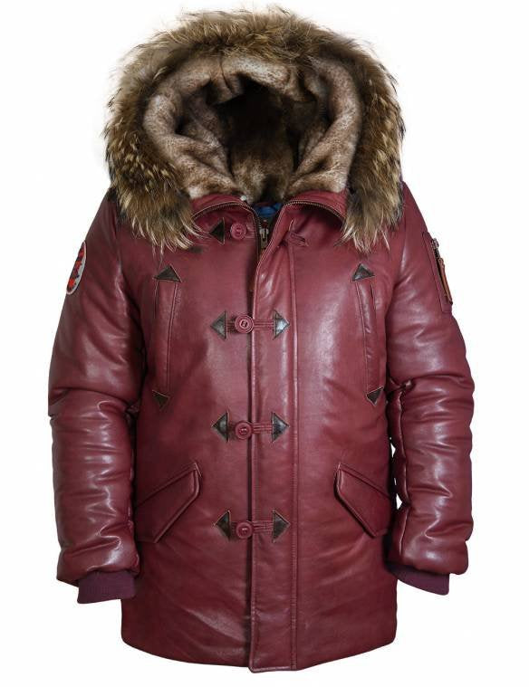 Herren Winterparka mit luxuriösem Kunstpelzkragen und wärmendem Futter Drune