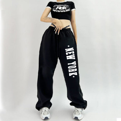 Damen Bequeme Sporthose mit praktischem Schnitt und Schriftzug Drune