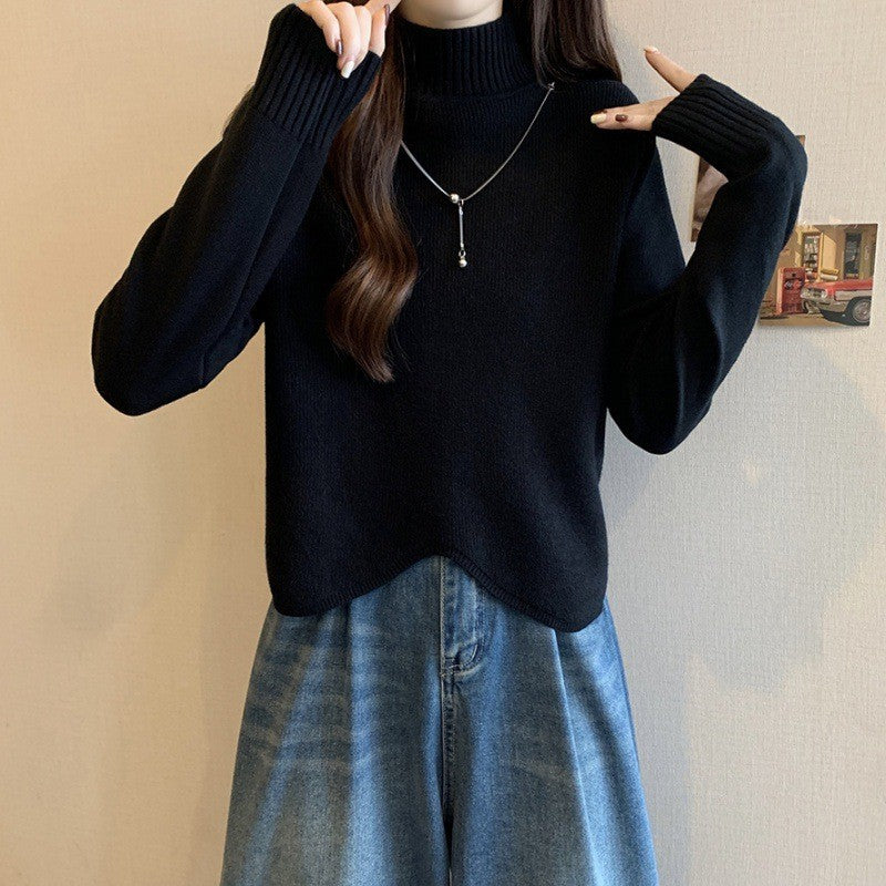 Damen eleganter Rollkragenpullover im lässigen Schnitt Drune