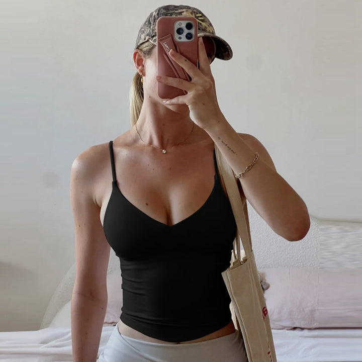 Damen Funktions-Tanktop mit verstellbaren Spaghettiträgern und eckigem Ausschnitt Drune