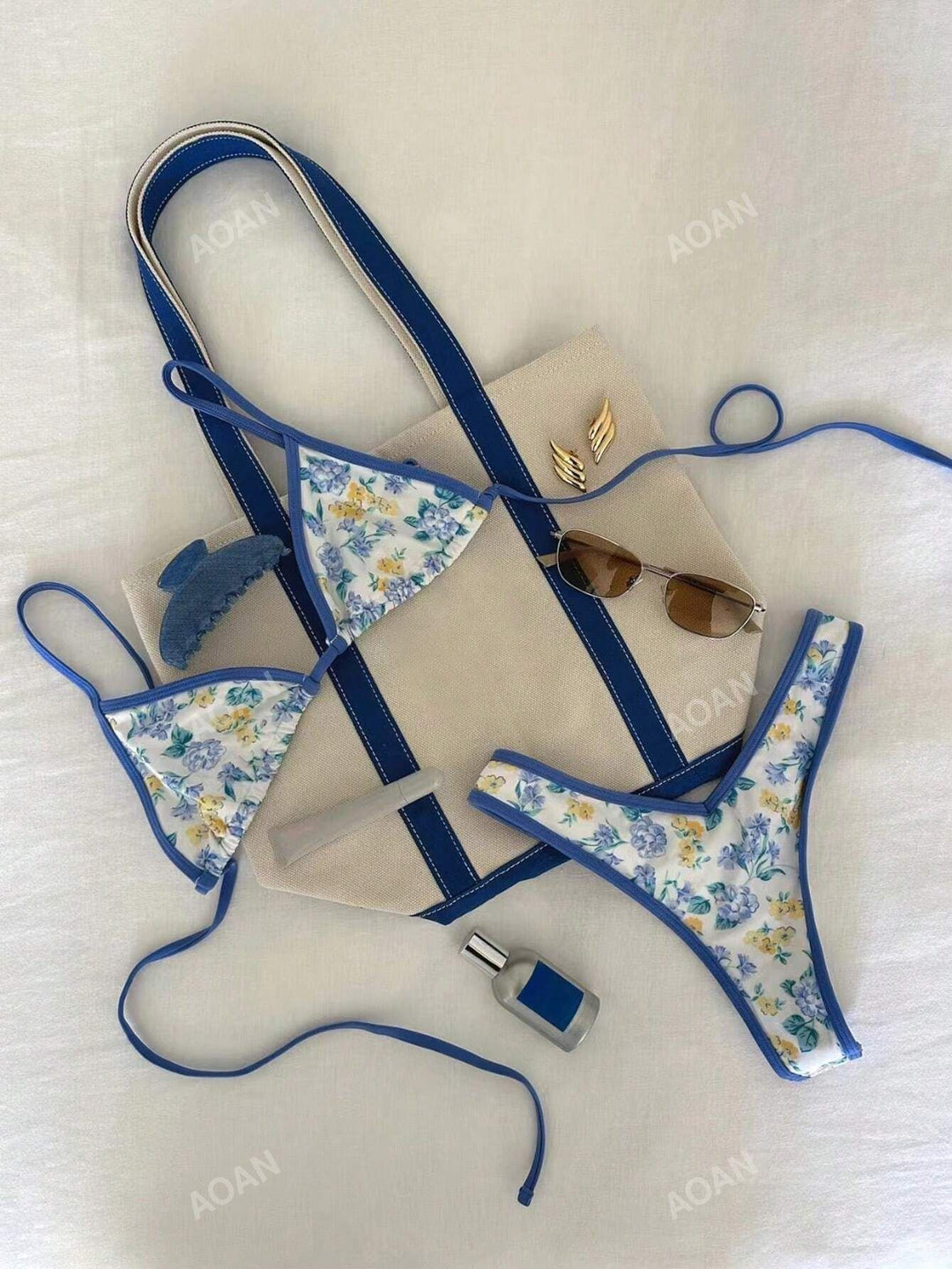 Damen Bikiniset mit floralem Design Drune