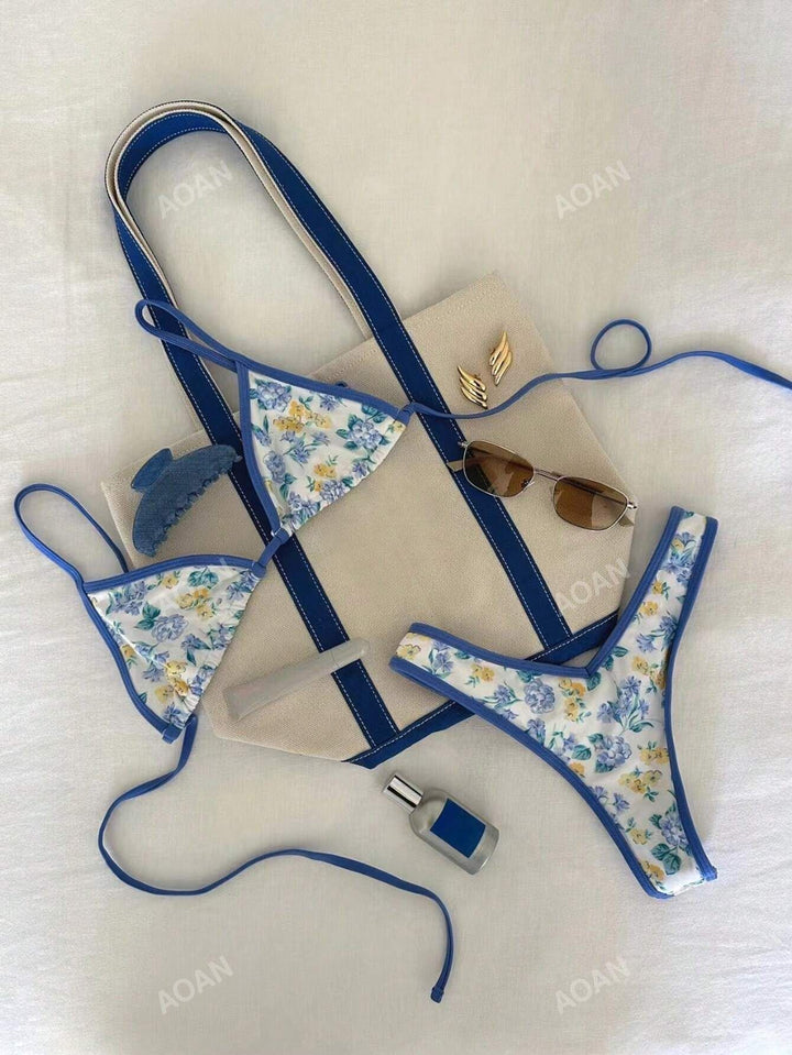 Damen Bikiniset mit floralem Design Drune