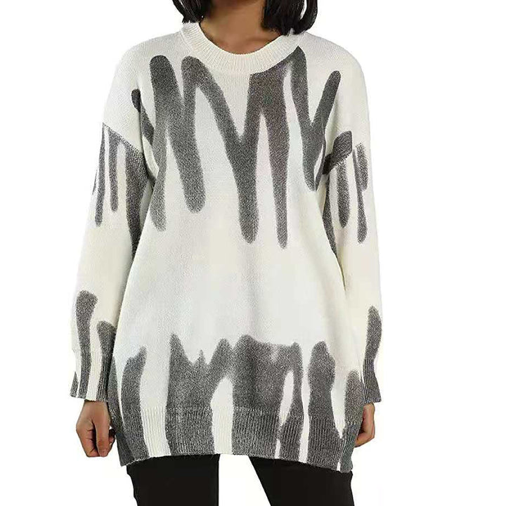 Damen Oversized Pullover mit modernem Farbverlauf Drune