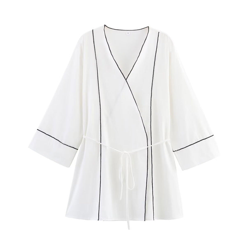 Damen modische Wickeljacke mit eleganten Details Drune