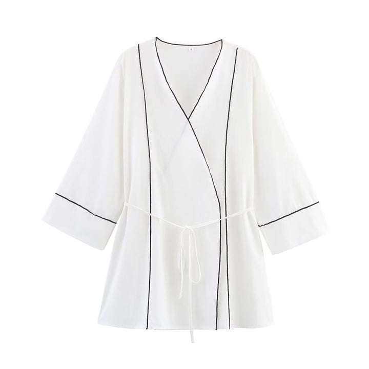 Damen modische Wickeljacke mit eleganten Details Drune