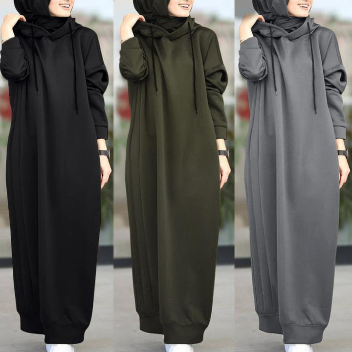 Damen Modischer Hoodie-Jumpsuit mit strukturiertem Schnitt und seitlichen Taschen Drune