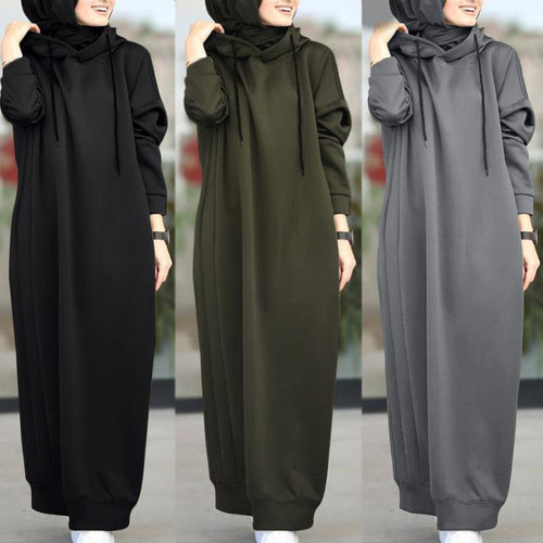 Damen Modischer Hoodie-Jumpsuit mit strukturiertem Schnitt und seitlichen Taschen Drune
