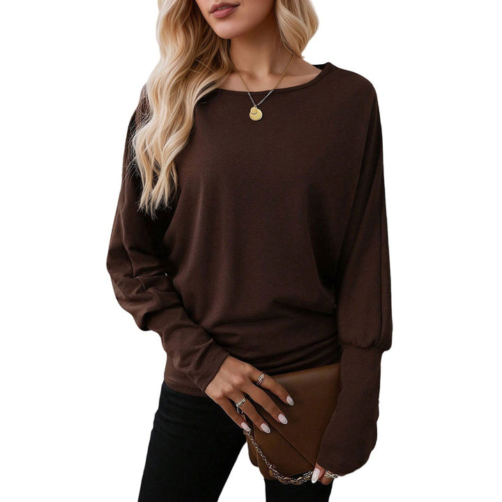 Damen Oversized Longsleeve-Shirt mit elegantem Rundhalsausschnitt und lässigem Design Drune