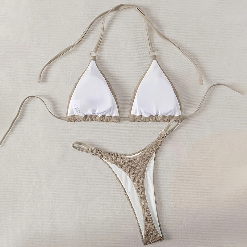 Damen Triangel-Bikini mit luxuriösem Webdesign Drune
