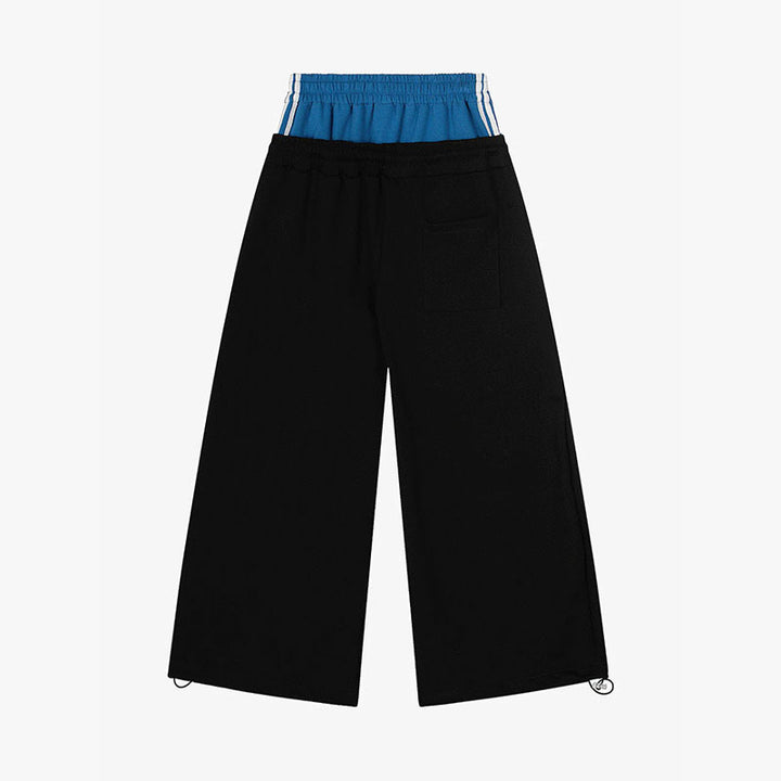 Damen Modische Sweathose mit weitem Schnitt und Sportstreifen Drune