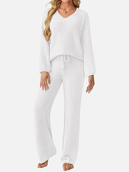 Damen gemütliches Lounge-Set aus weich strukturiertem Material Drune