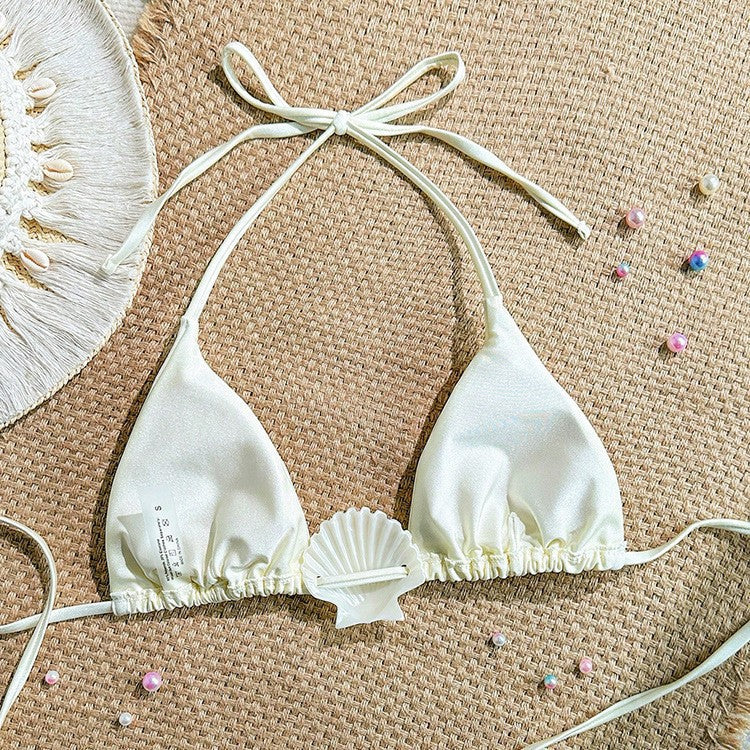 Damen Triangel-Bikini mit muschelförmigem Akzent Drune