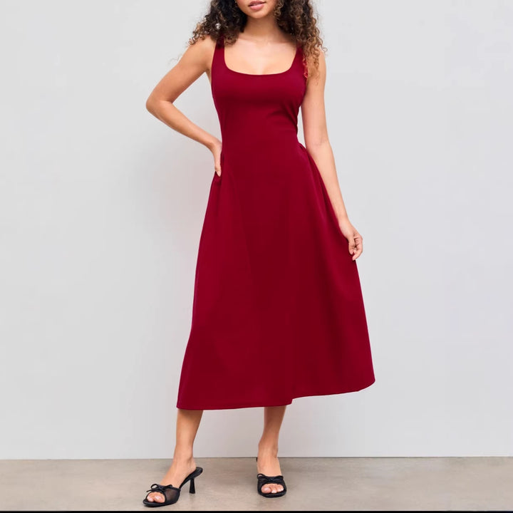 Damen Maxikleid mit schulterfreiem Design und figurfreundlichem Schnitt Drune