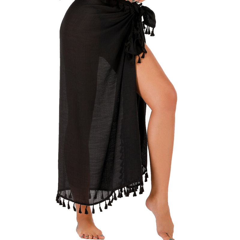 Damen Häkel-Bikini-Set mit raffinierten Fransen und verstellbaren Trägern Drune