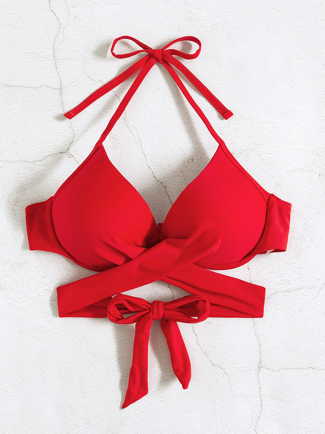 Damen Bikini-Oberteil mit verspieltem Knoten und elegantem Design Drune