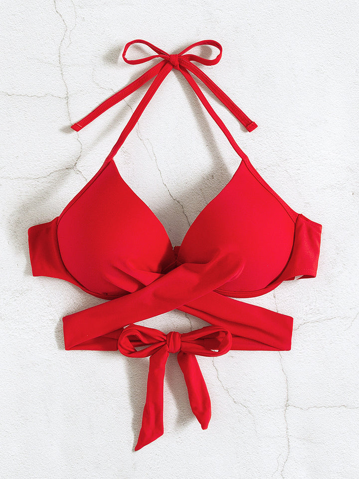 Damen Bikini-Oberteil mit verspieltem Knoten und elegantem Design Drune