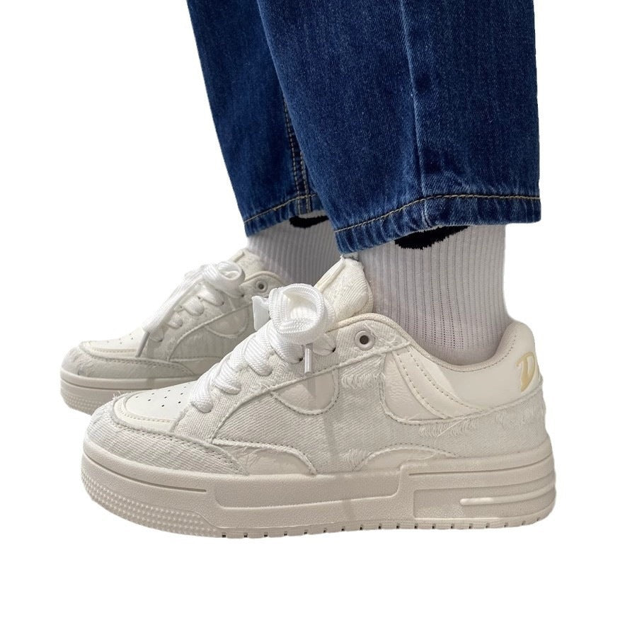 Damen Sneakers mit luxuriösem Denim-Obermaterial und gepolsterter Sohle Drune