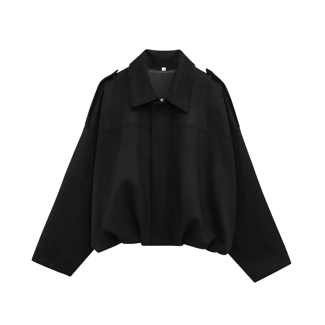 Damen lässige Blousonjacke mit weichem Material und modernen Details Drune