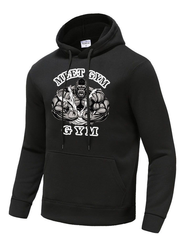 Herren Kapuzenpullover mit sportlichem Grafikdesign Drune