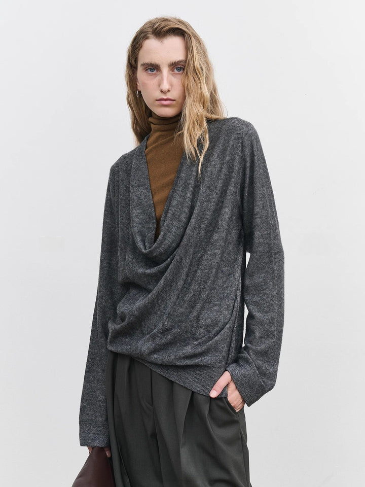 Damen lässiger Rollkragenpullover aus hochwertigem Feinstrick Drune