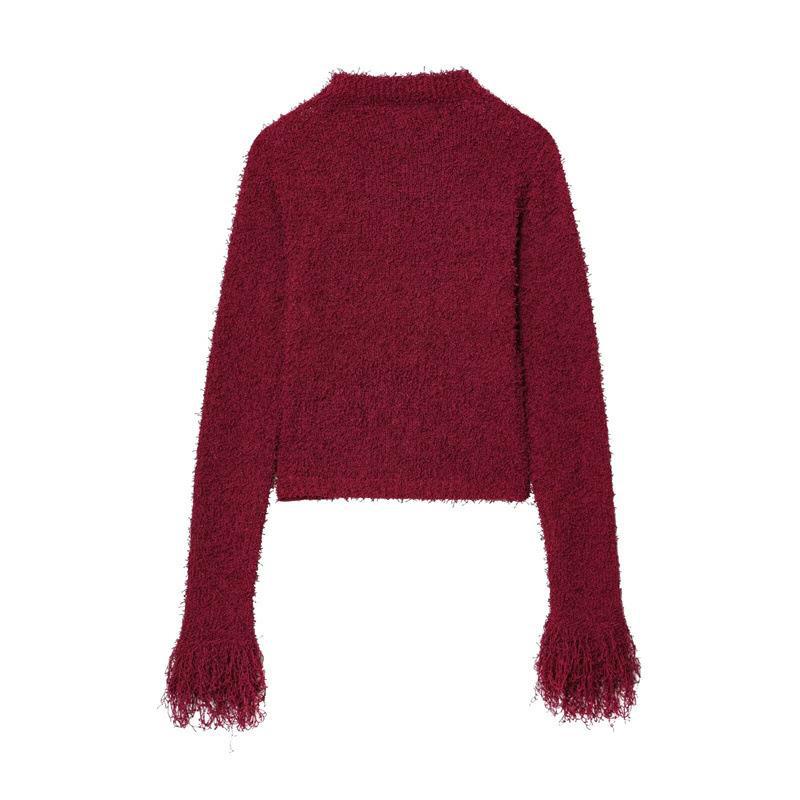 Damen Kuschelige Strickjacke mit auffälligen Ärmeln Drune