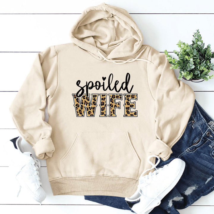 Damen Kapuzenpullover mit kreativem und elegantem Schriftzug Drune
