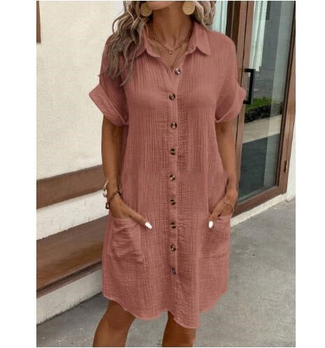 Damen lässiges Sommerhemdkleid Drune