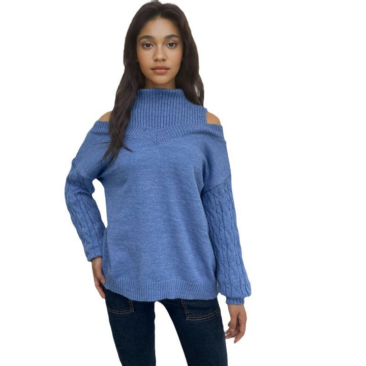 Damen Strickpullover mit schulterfreiem Design und modischem Oversized-Schnitt Drune