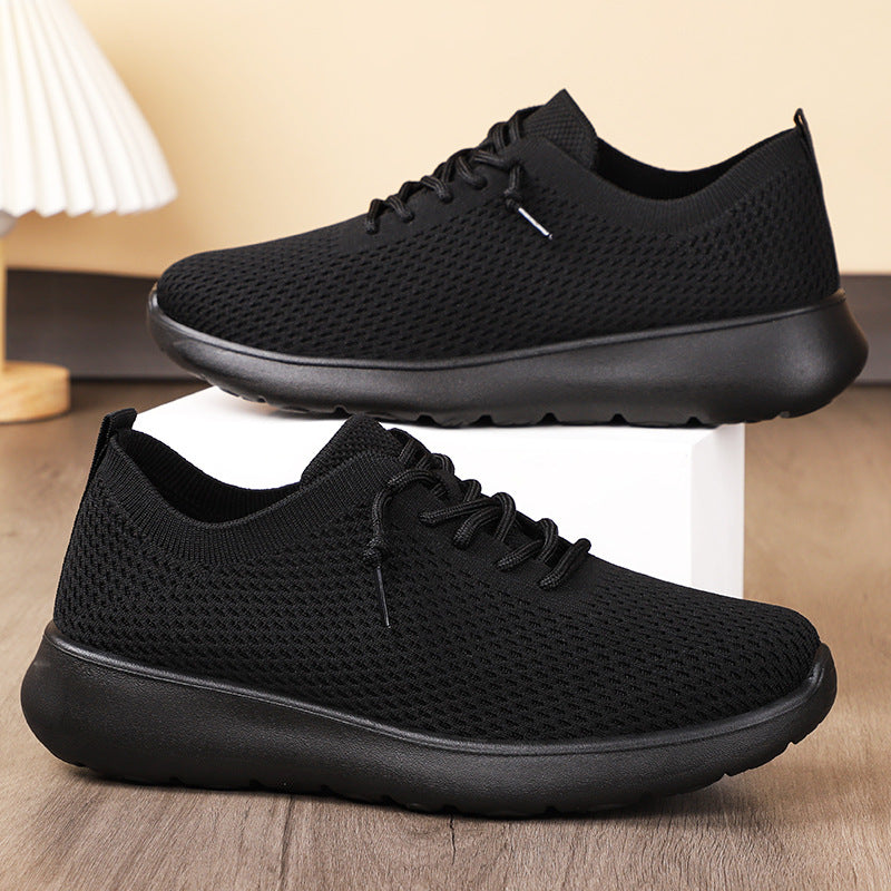 Damen nan gestrickter Slip-On Sneaker mit sockenähnlichem Schaft, elastischer Schnürung und gedämpfter EVA-Sohle Drune