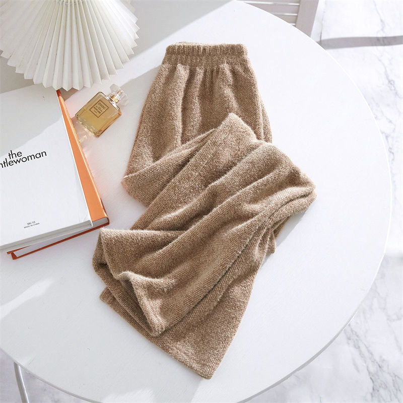 Damen Weiche Fleece-Hosen mit elastischem Bund Drune