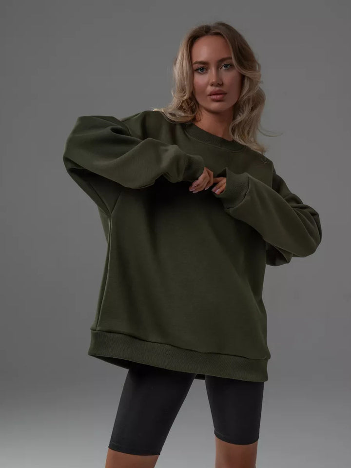 Damen oversized Sweatshirt mit lässigem Schnitt und breiten Ärmeln Drune