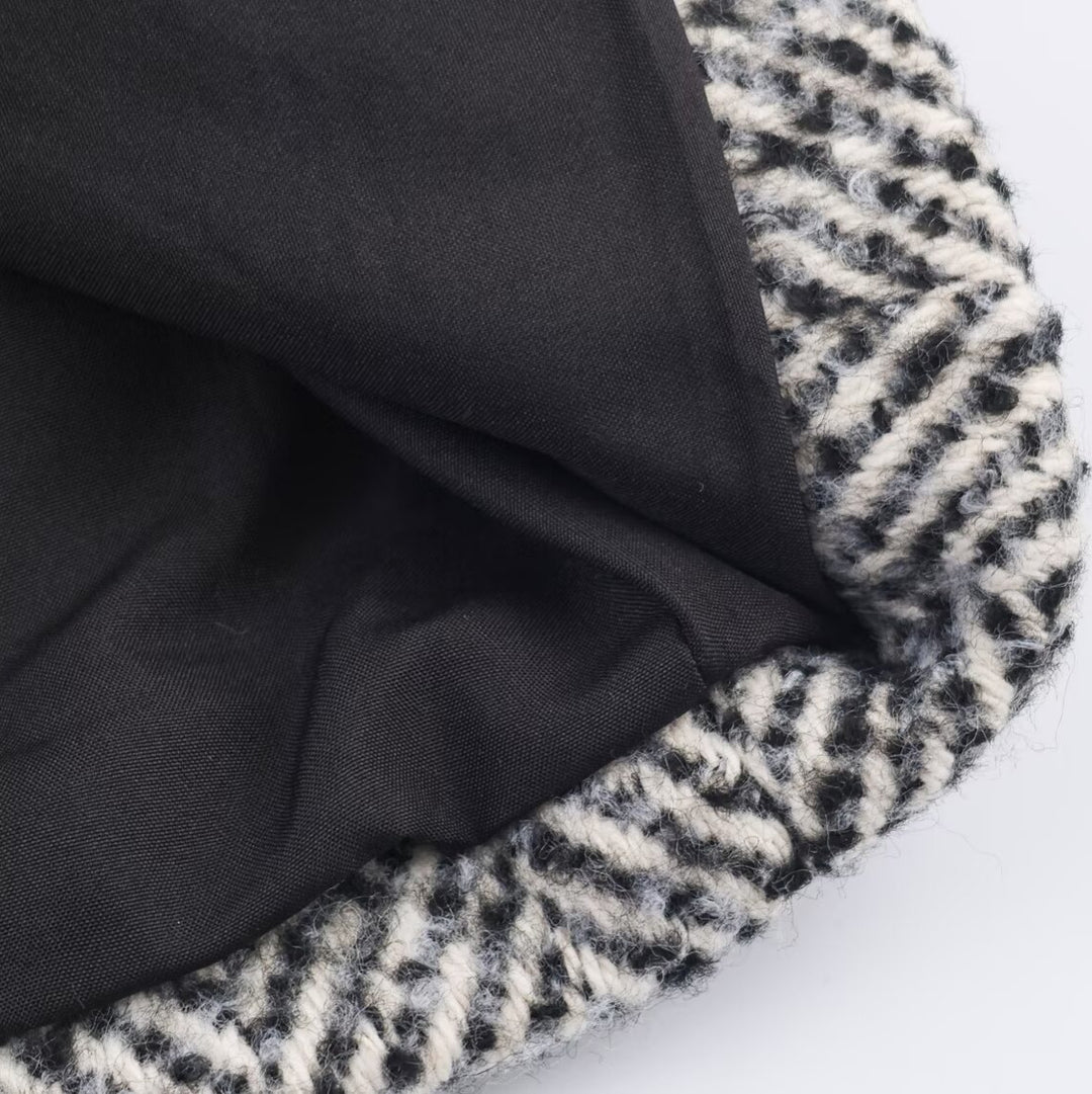 Damen klassische Oversized Wollmantel Drune