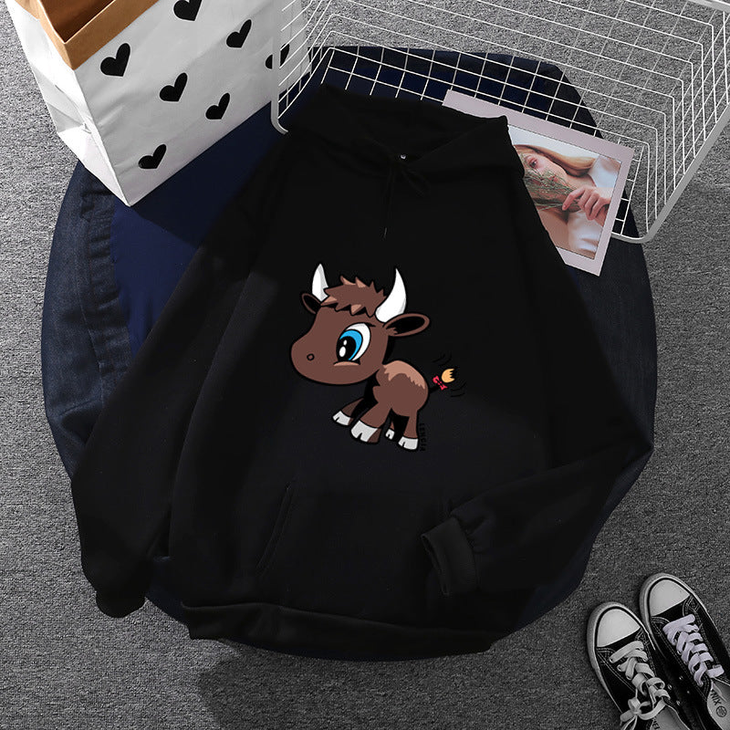 Damen Kapuzenpullover mit verspieltem Tiermotiv Drune