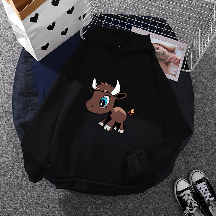 Damen Kapuzenpullover mit verspieltem Tiermotiv Drune