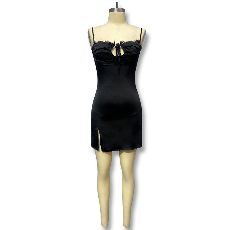 Damen minikleid mit raffiniertem Ausschnitt Drune