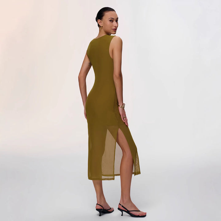 Damen Elegantes Wickelkleid mit figurbetontem Design und verführerischen Raffungselementen Drune
