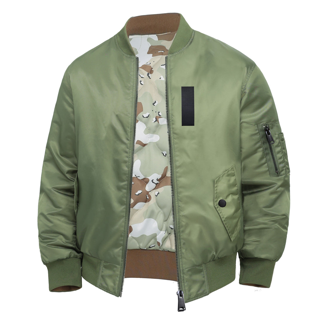 Herren  Classic Pilot Bomberjacke mit Utility-Ärmeltasche und gestepptem Futter Drune