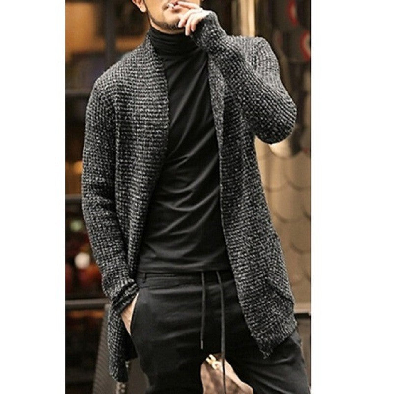 Herren Strickjacke mit offenem Design und strukturiertem Muster Drune