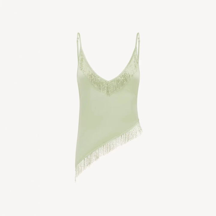 Damen Fransenoberteil und Rock Set Drune