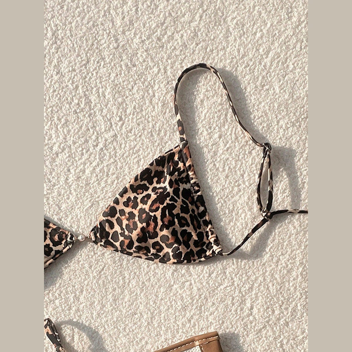 Damen Triangel-Bikini mit aufregendem Tiermotiv und verstellbaren Trägern Drune