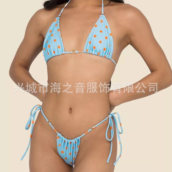 Damen Triangel-Bikini mit verspieltem Punkten-Design Drune