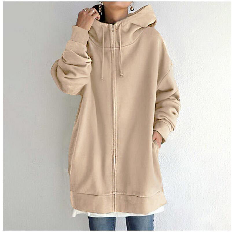Damen Kapuzenjacke im lässigen Oversized-Schnitt mit praktischen Taschen Drune