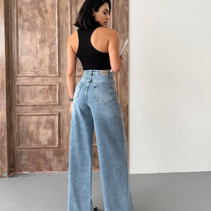 Damen Crop Jeansjacke mit praktischem Knopfverschluss und modernem Look Drune