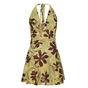 Damen Sommerliches Neckholderkleid mit floralem Muster Drune