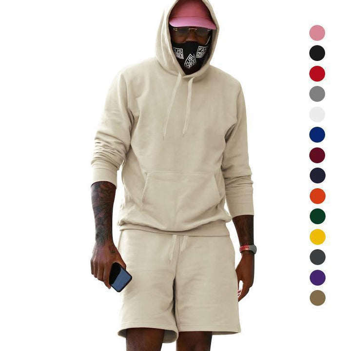 Herren sportliches Hoodie- und Shorts-Set aus hochwertigem Sweatmaterial Drune
