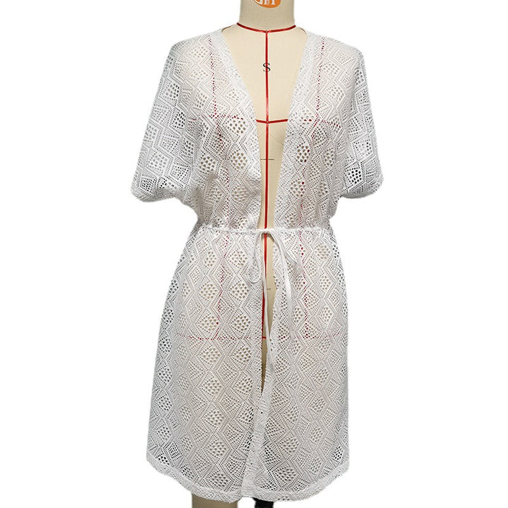 Damen eleganter Häkel-Strandüberwurf Drune
